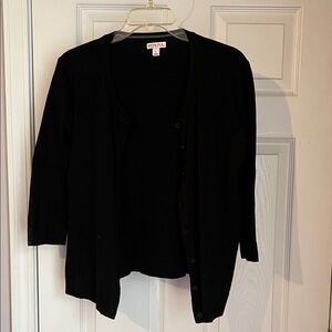 St. John's Bay Classic Black Cardigan